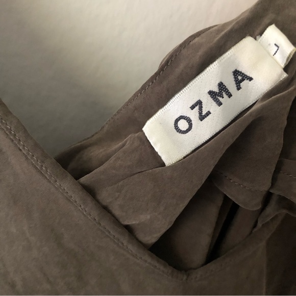 OZMA Anaise Maxi Slip Dress Cupro in Tobacco Size Large - Picture 7 of 15